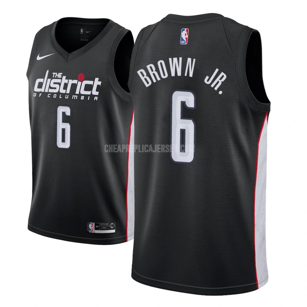 youth washington wizards troy brown jr 6 black city edition replica jersey